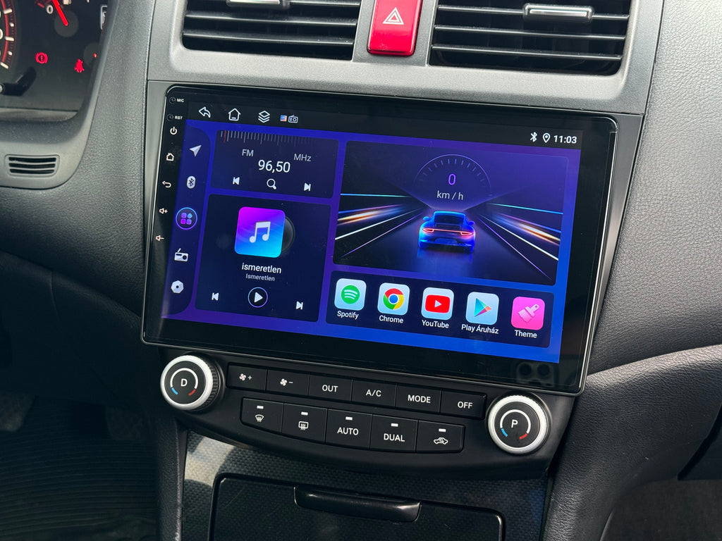 Honda Accord 7.gen 2003 - 2007 10.1" Android Multimédia fejegység autórádió, hifi, rádió és fejegység nagy kijelzővel, CarPlay, Android autó, Wifi és Bluetooth támogatással,