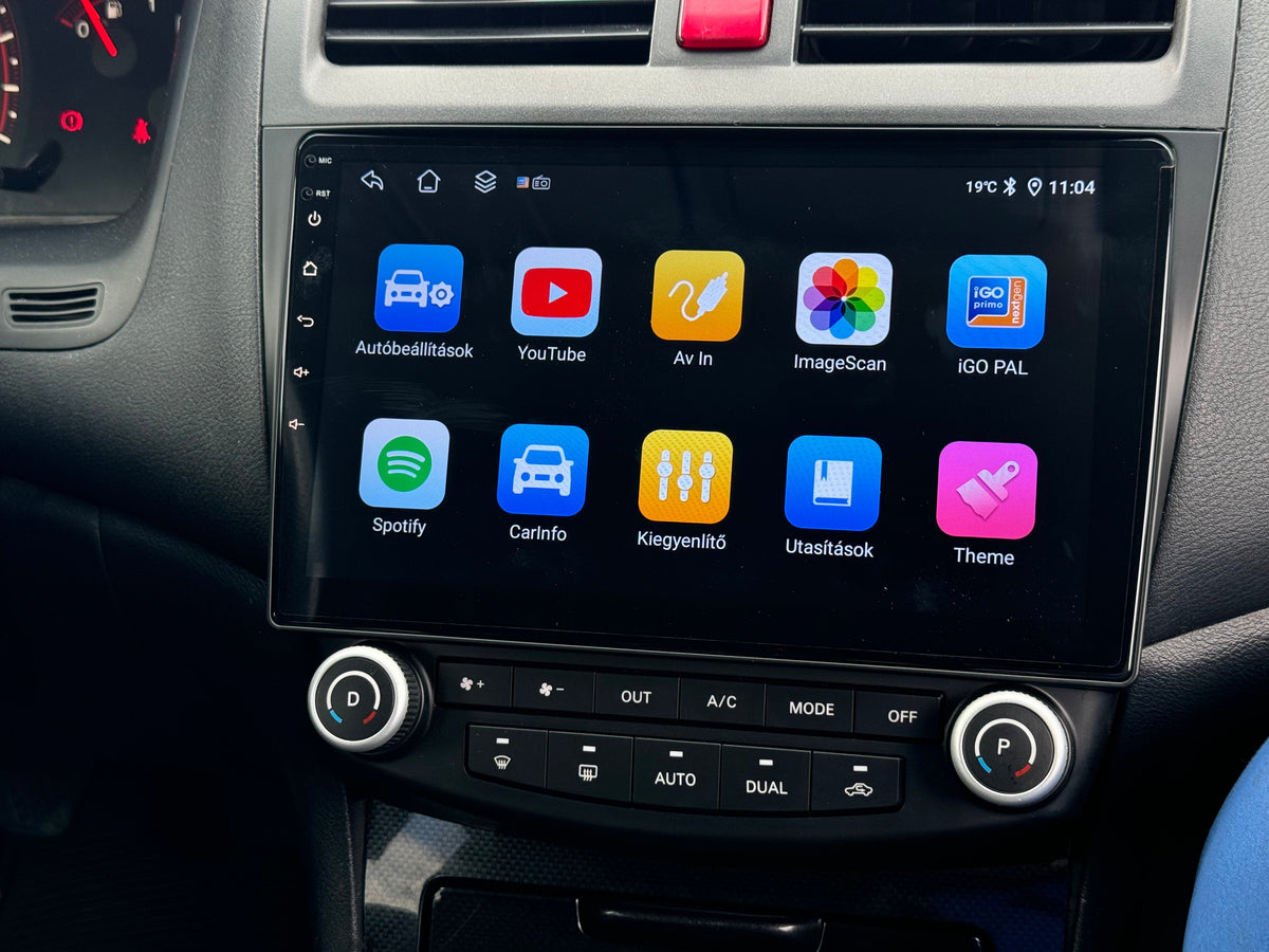 Honda Accord 7.gen 2003 - 2007 10.1" Android Multimédia fejegység autórádió, hifi, rádió és fejegység nagy kijelzővel, CarPlay, Android autó, Wifi és Bluetooth támogatással,