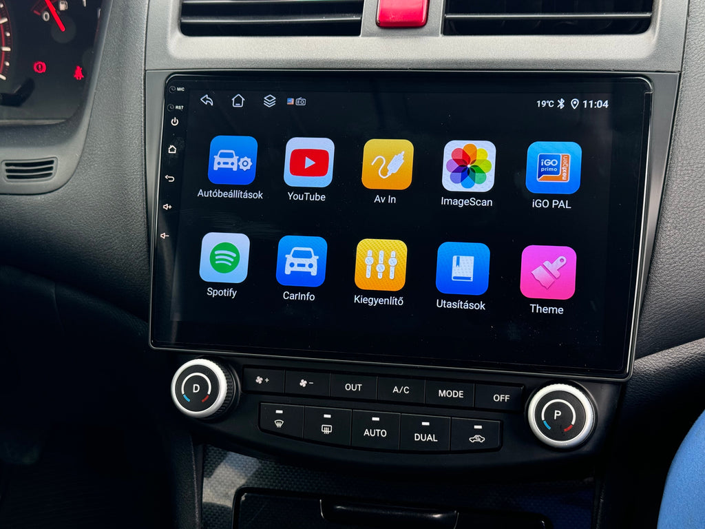 Honda Accord 7.gen 2003 - 2007 10.1" Android Multimédia fejegység autórádió, hifi, rádió és fejegység nagy kijelzővel, CarPlay, Android autó, Wifi és Bluetooth támogatással,