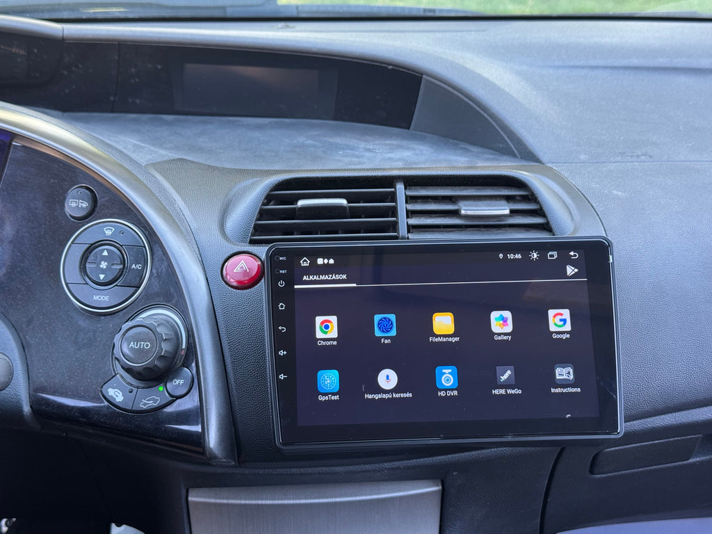 Honda Civic UFO 8. gen 2005 - 2011 9" Android Multimédia fejegység autórádió, hifi, rádió és fejegység nagy kijelzővel, CarPlay, Android autó, Wifi és Bluetooth támogatással,