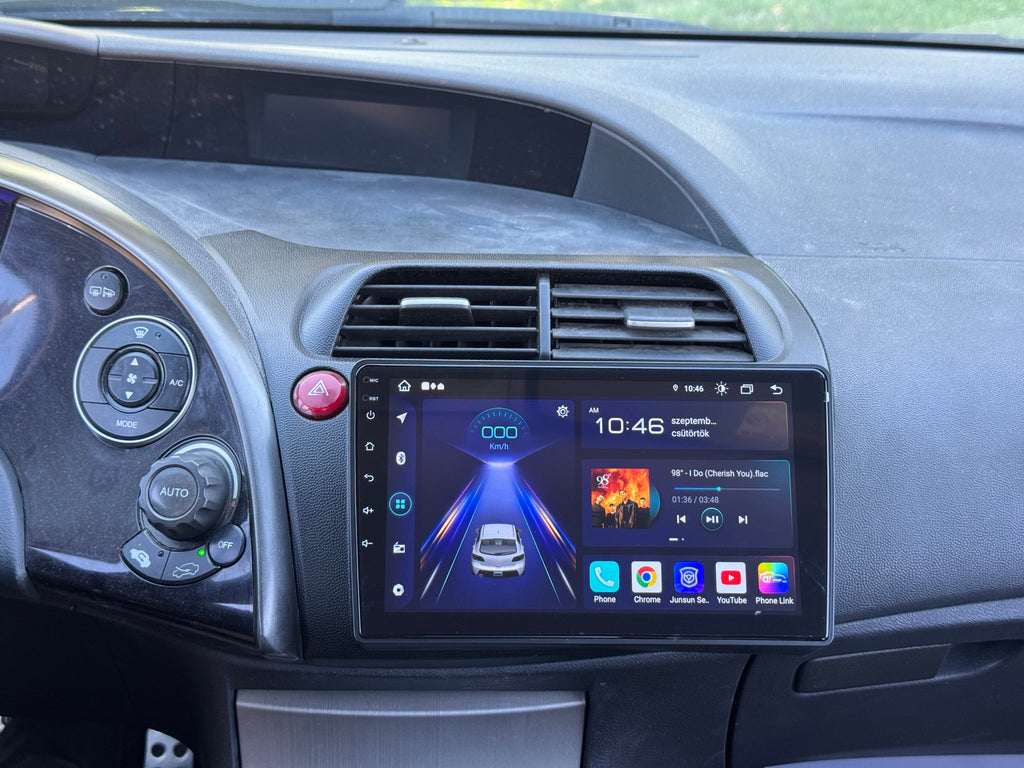 Honda Civic UFO 8. gen 2005 - 2011 9" Android Multimédia fejegység autórádió, hifi, rádió és fejegység nagy kijelzővel, CarPlay, Android autó, Wifi és Bluetooth támogatással,