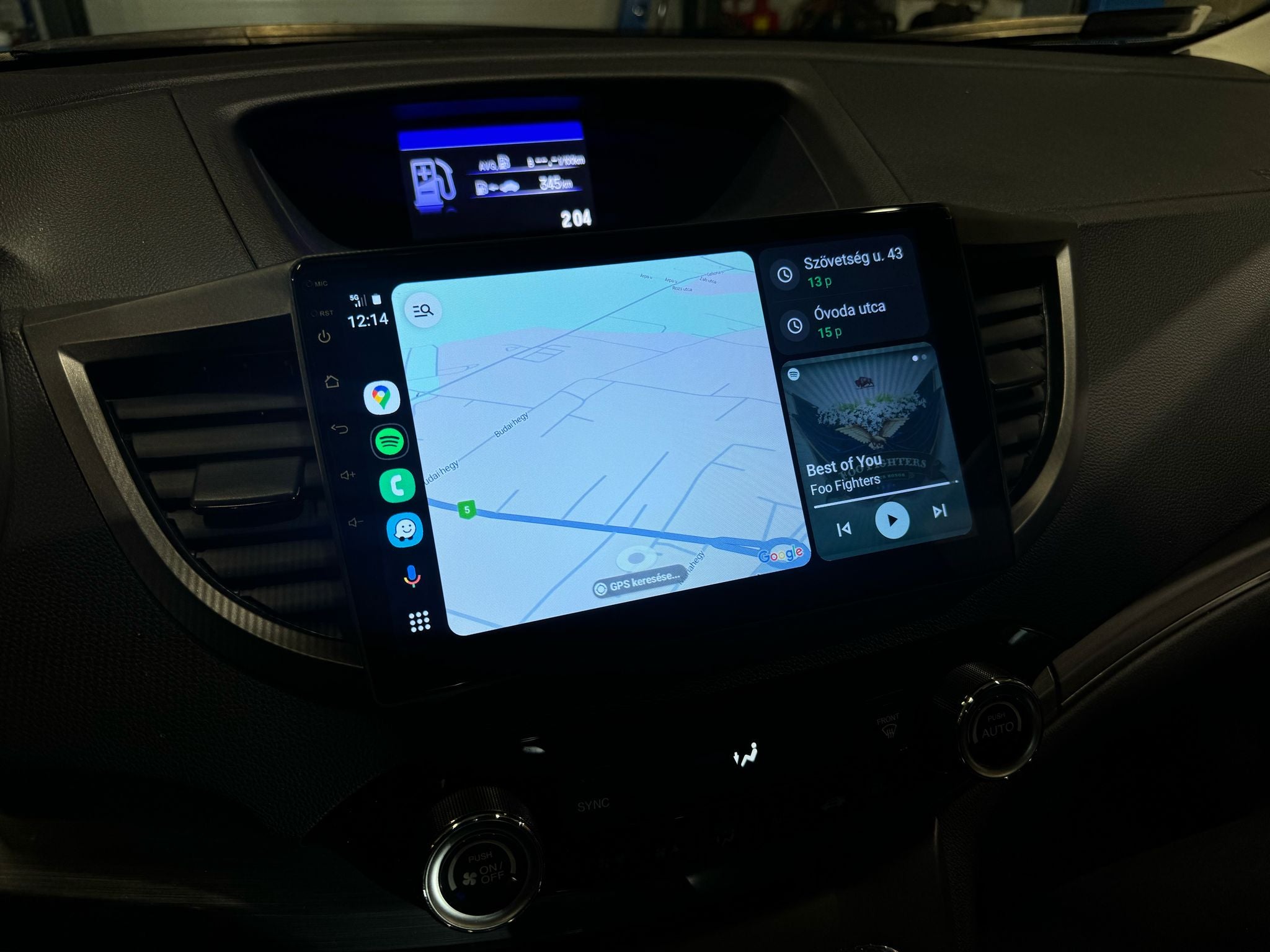 Honda CR-V 4 Android Auto működés közben