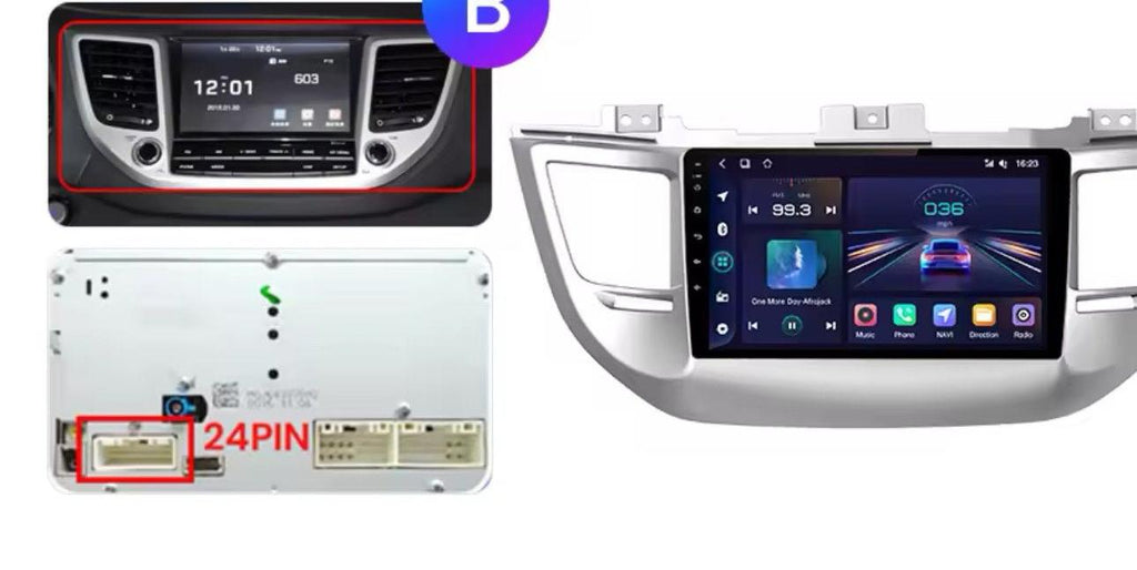 Hyundai Tucson 3 2015 - 2019 9" Android Multimédia fejegység - TopNAVI