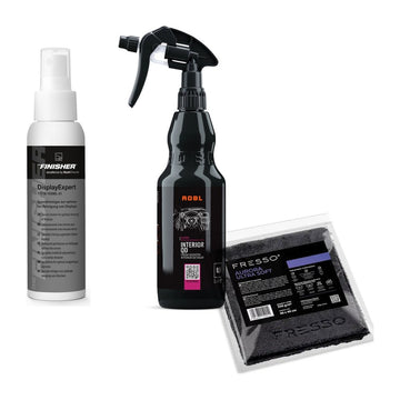 Kijelző- és utastérápoló csomag – Koch Displayexpert + ADBL Interior QD + Fresso Aurora kendő
