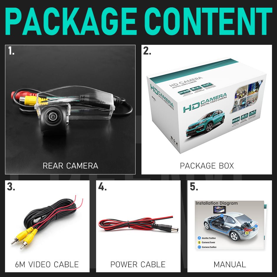 Mazda 2 Mazda 3 Mazda3 Sport 2004 - 2013 FullHD 1080P Tolatókamera - TopNAVI