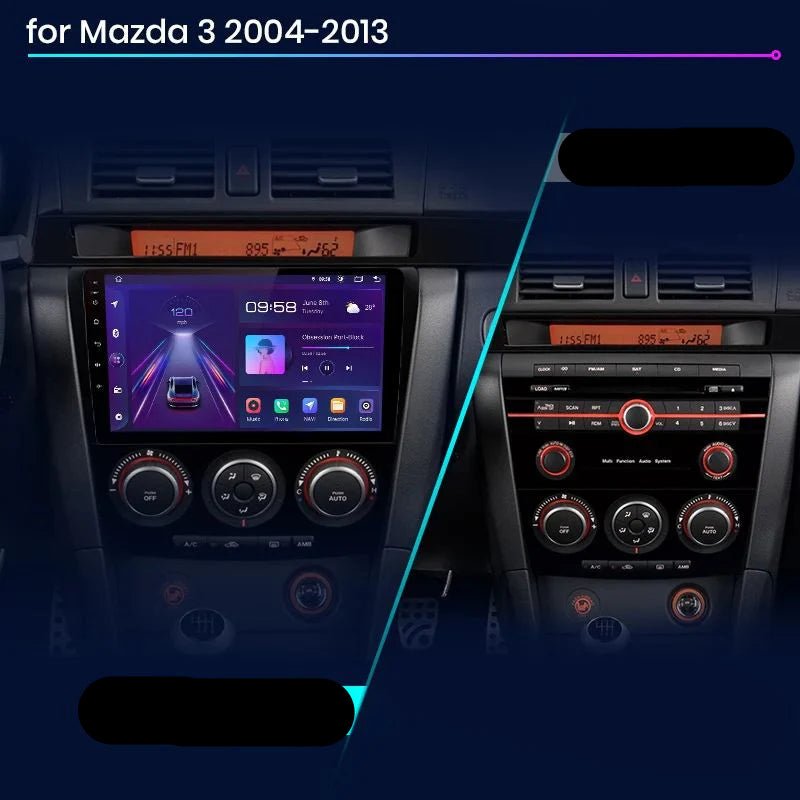 Mazda 3 2002 - 2009 9" Android Multimédia fejegység autórádió, hifi, rádió és fejegység nagy kijelzővel, CarPlay, Android autó, Wifi és Bluetooth támogatással,