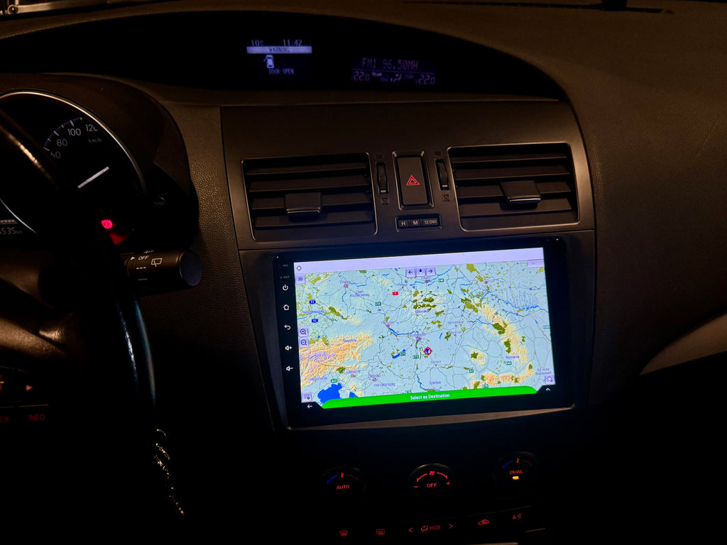 Mazda 3 II 2009 - 2013 9" Android Multimédia fejegység autórádió, hifi, rádió és fejegység nagy kijelzővel, CarPlay, Android autó, Wifi és Bluetooth támogatással,