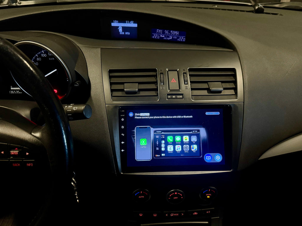 Mazda 3 II 2009 - 2013 9" Android Multimédia fejegység autórádió, hifi, rádió és fejegység nagy kijelzővel, CarPlay, Android autó, Wifi és Bluetooth támogatással,