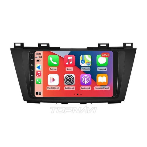 Mazda 5 2011–2013 9" Android multimédia fejegység beépítőkerettel, Apple CarPlay képernyővel - TOPNAVI