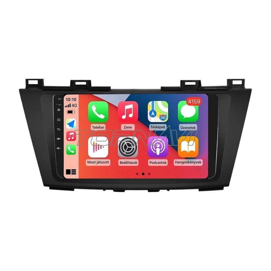 Mazda 5 2011–2013 9" Android multimédia fejegység beépítőkerettel, Apple CarPlay képernyővel - TOPNAVI