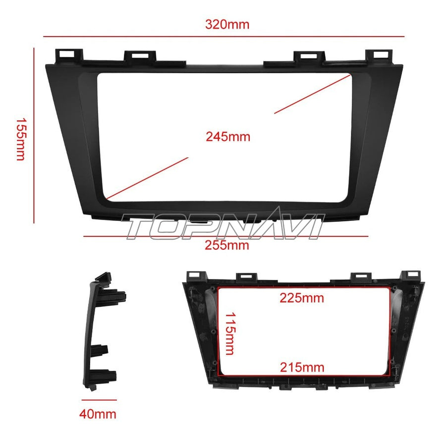 Mazda 5 2011–2013 beépítőkeret méretei - TOPNAVI
