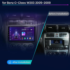 Mercedes - Benz C W203 / CLC W203 / CLK W209 9" Android Multimédia Fejegység - TopNAVI
