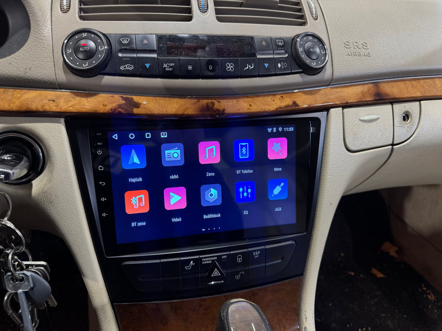 Mercedes - Benz E W211 / CLS W219 / G W463 9" Android Multimédia Fejegység autórádió, hifi, rádió és fejegység nagy kijelzővel, CarPlay, Android autó, Wifi és Bluetooth támogatással,