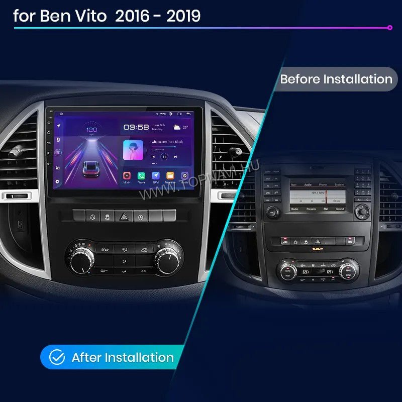 Mercedes - Benz V W447 / Vito W447 10.1" Android Multimédia Fejegység - TopNAVI