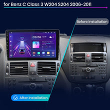 Kép betöltése a Galérianézegetőbe, Mercedes Benz W204 C osztály 2008 - 2014 Android Multimédia fejegység autórádió, hifi, rádió és fejegység nagy kijelzővel, CarPlay, Android autó, Wifi és Bluetooth támogatással,