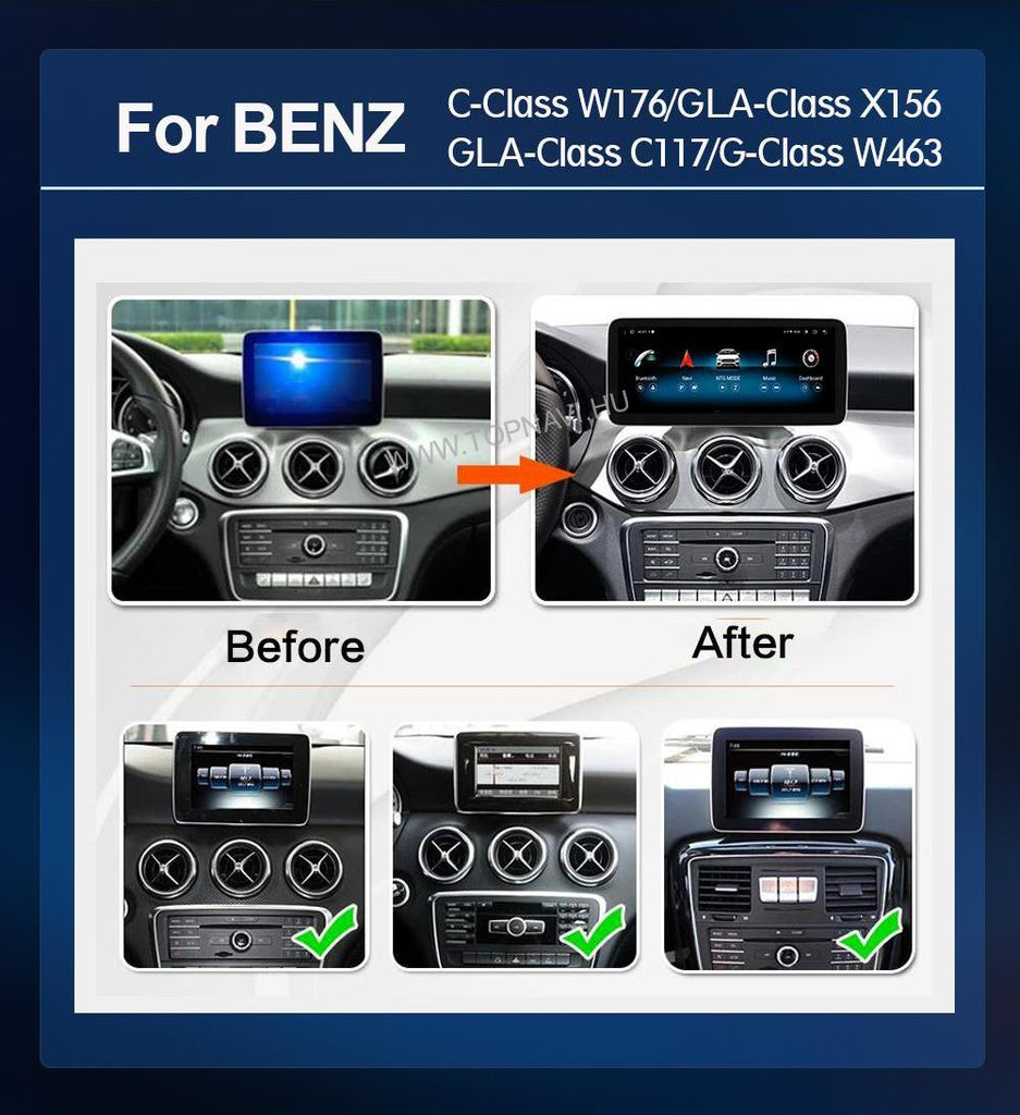 Mercedes W176 X117 X156 W463 2013 - 2018 WIFI Navi Android Multimédia fejegység - TopNAVI