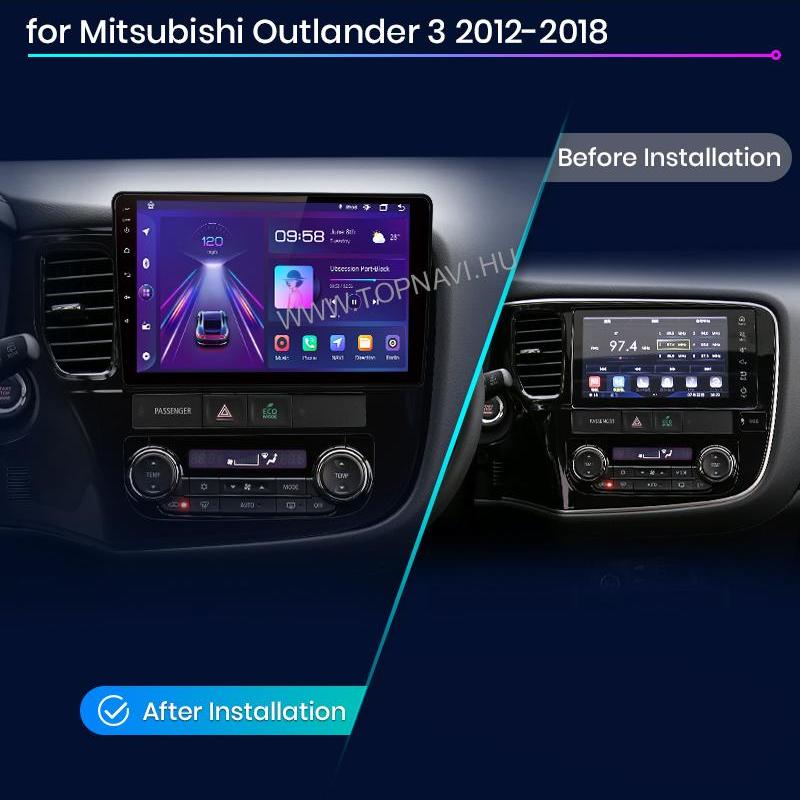 Mitsubishi Outlander 3 2012 - 2018 10.1" Android Multimédia fejegység - TopNAVI