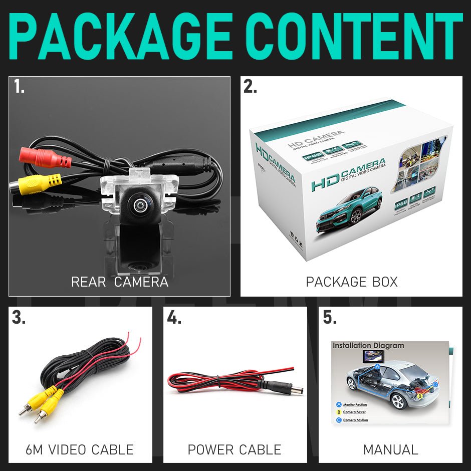 Mitsubishi Outlander XL GT Airtrek 2006 - 2013 FullHD 1080P Tolatókamera - TopNAVI