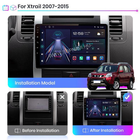 Nissan X - Trail II T31 2007 - 2013 10.1" Android Multimédia fejegység - TopNAVI