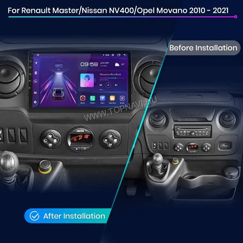 Opel Movano 2010 - 2021 10.1" Android Multimédia fejegység - TopNAVI