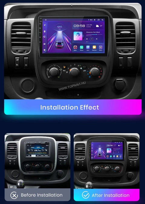 Opel Vivaro B 2014 - 2020 9" Android Multimédia fejegység - TopNAVI