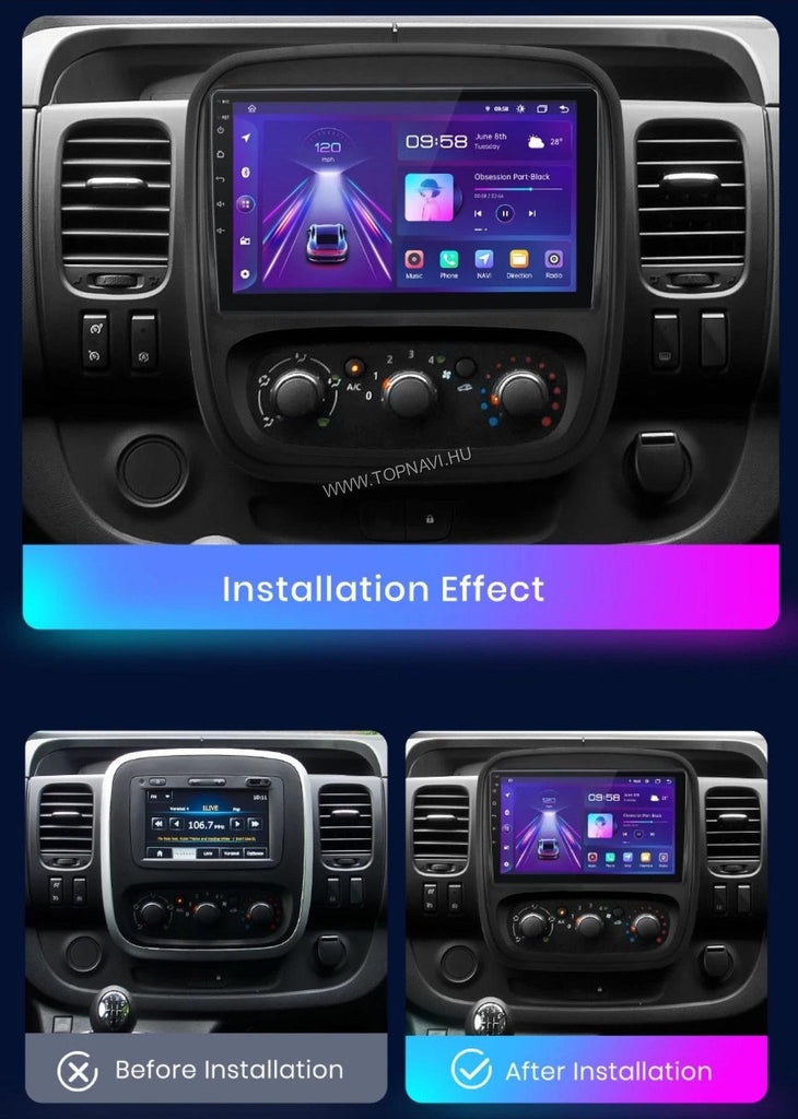 Opel Vivaro B 2014 - 2020 9" Android Multimédia fejegység - TopNAVI