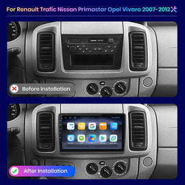 Opel Vivaro, Renault Trafic 2006 - 2010 9" Android Multimédia fejegység autórádió, hifi, rádió és fejegység nagy kijelzővel, CarPlay, Android autó, Wifi és Bluetooth támogatással,