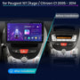 Peugeot 107 2005- 2014 10.1" Android multimédia autórádió érintőkijelzős fejegység — kép 2