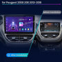 Peugeot 208 / 2008 2012- 2019 10.1" Android multimédia autórádió érintőkijelzős fejegység — kép 2