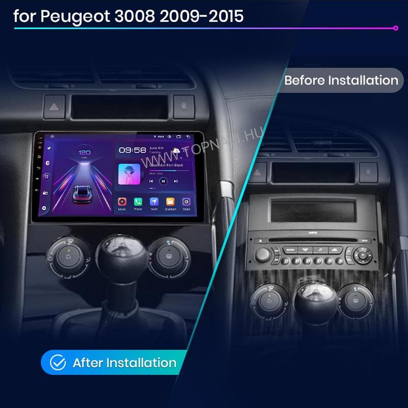 Peugeot 3008/ 5008 2009 - 2016 9" Android Multimédia fejegység - TopNAVI