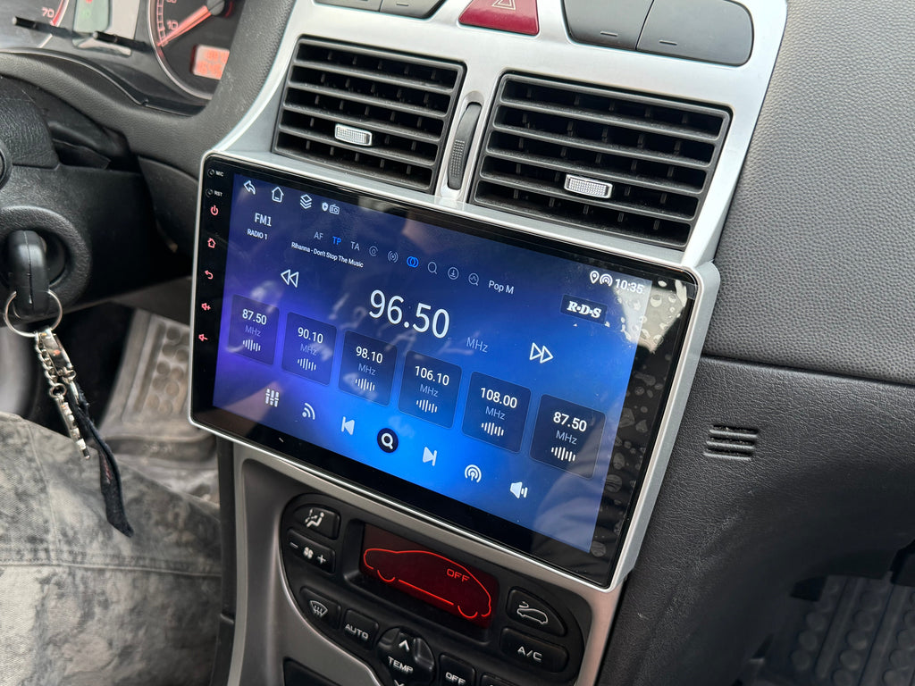 Peugeot 307 2001 - 2008 9" Audio Android Multimédia fejegység autórádió, hifi, rádió és fejegység nagy kijelzővel, CarPlay, Android autó, Wifi és Bluetooth támogatással,