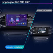 Peugeot 308 2013- 2017 9" Android Multimédia fejegység — kép 2