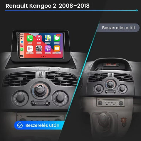 Renault Kangoo 2 2008- 2018 9" Android multimédia autórádió érintőkijelzős fejegység – másik nézet