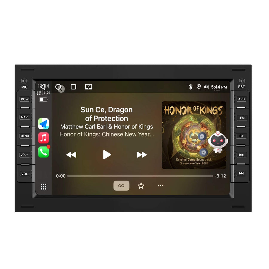 Skoda 7" Android Multimédia fejegység autórádió, hifi, rádió és fejegység nagy kijelzővel, CarPlay, Android autó, Wifi és Bluetooth támogatással,