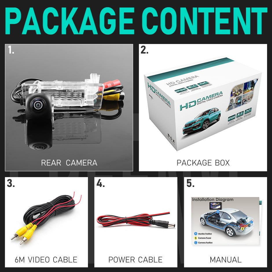 Skoda FullHD 1080P Tolatókamera - TopNAVI