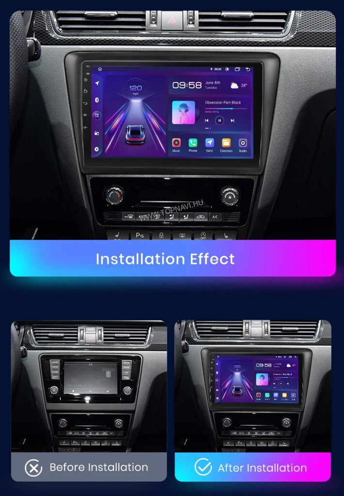 Skoda Rapid 2012 - 2018 9" Android Multimédia fejegység - TopNAVI