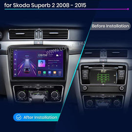 Skoda Superb 2 2008 - 2015 10.1" Android Multimédia fejegység - TopNAVI