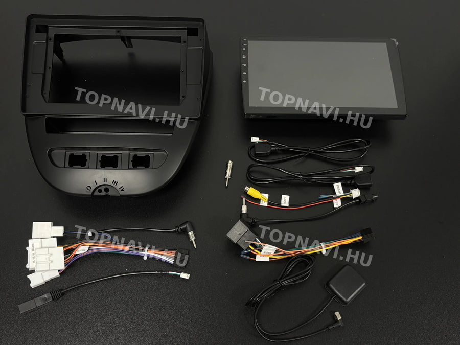 Toyota Aygo 2005- 2014 10.1" Android multimédia autórádió érintőkijelzős fejegység - Eleje