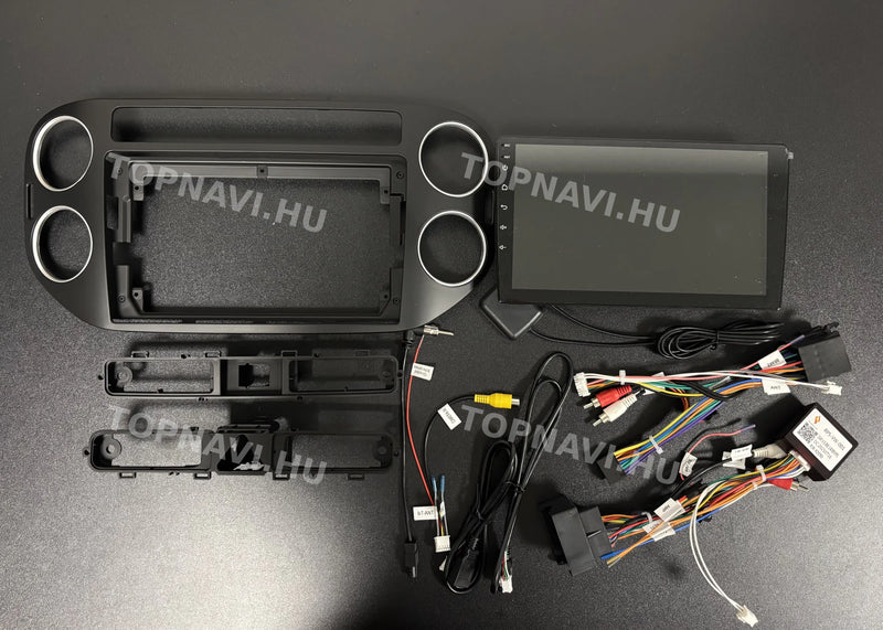 Volkswagen Tiguan 2007- 2016, Golf Plus 2004- 2014 9" Android Multimédia fejegység - eleje