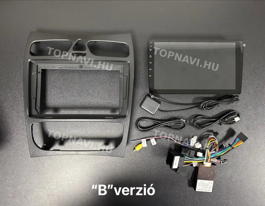 Mercedes-Benz A W168 / C W203 / CLK W209 / G W463 9" Android multimédia autórádió érintőkijelzős fejegység - Eleje