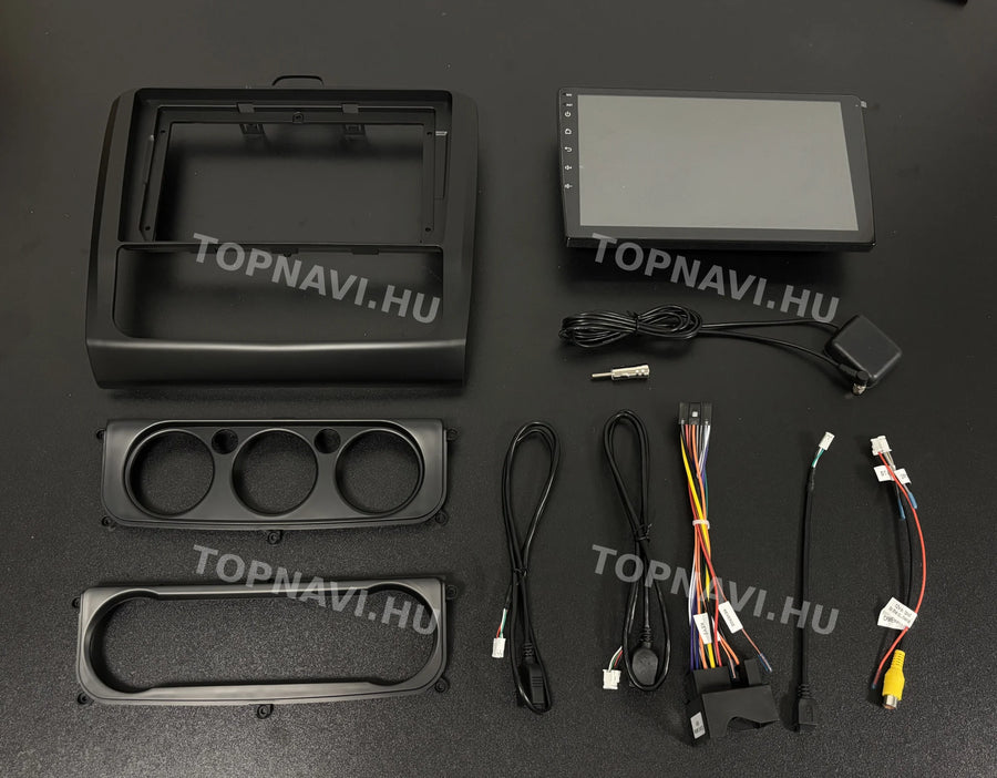 Ford Focus Mk2 2004- 2010 Fekete 9" Android multimédia autórádió érintőkijelzős fejegység - Eleje