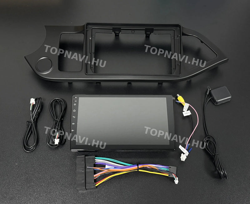 Kia Picanto 2011- 2017 9" Android multimédia autórádió érintőkijelzős fejegység - eleje