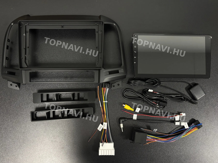 Hyundai Santa Fe 2006- 2012 9" Android multimédia autórádió érintőkijelzős fejegység - Eleje