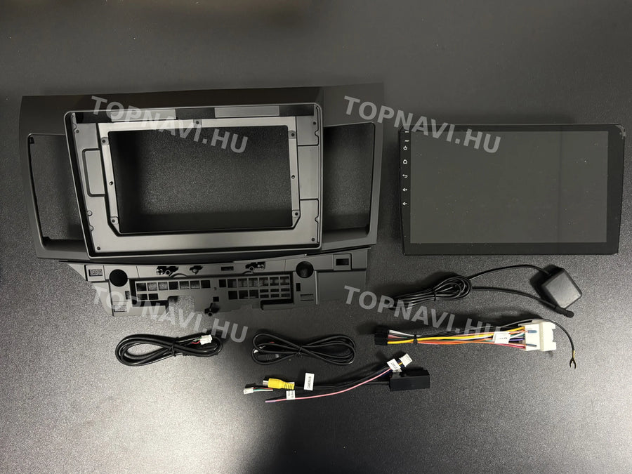 Mitsubishi Lancer 2007- 2014 10.1" Android multimédia autórádió érintőkijelzős fejegység - Eleje