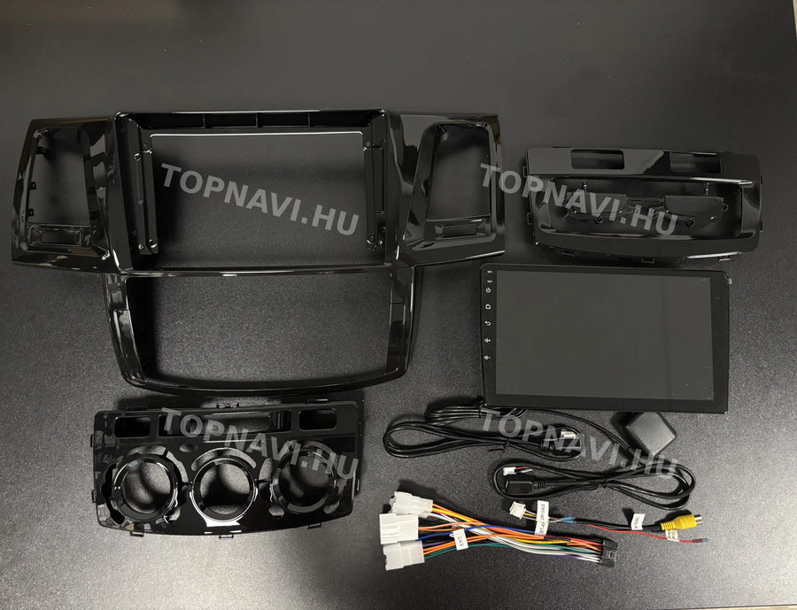 Toyota Hilux 2007- 2015 9" Android multimédia autórádió érintőkijelzős fejegység - Eleje