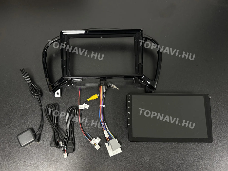 Nissan Juke YF15 2010- 2019 9" Android multimédia autórádió érintőkijelzős fejegység - Eleje