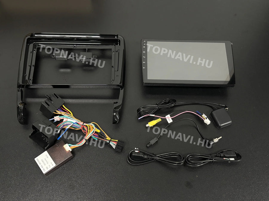 Porsche Cayenne 2002- 2010 9" Android multimédia autórádió érintőkijelzős fejegység - Eleje