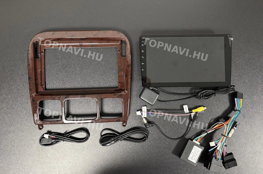 Mercedes Benz S osztály W220 1998-2005 9" Android multimédia autórádió érintőkijelzős fejegység - Eleje