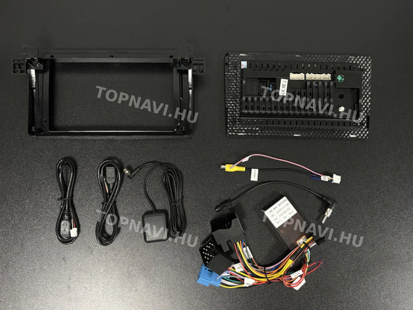 BMW E46 1998–2006 9" Android multimédia autórádió érintőkijelzős fejegység – a fejegység hátulja és csatlakozói