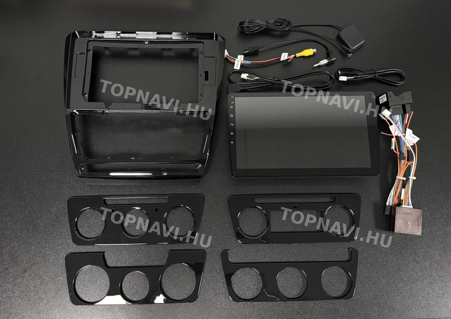Skoda Octavia 2, A5 2004- 2013 10.1" Android multimédia autórádió érintőkijelzős fejegység - Eleje